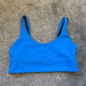lululemon athletica Blue Scoop Neck Crop Top